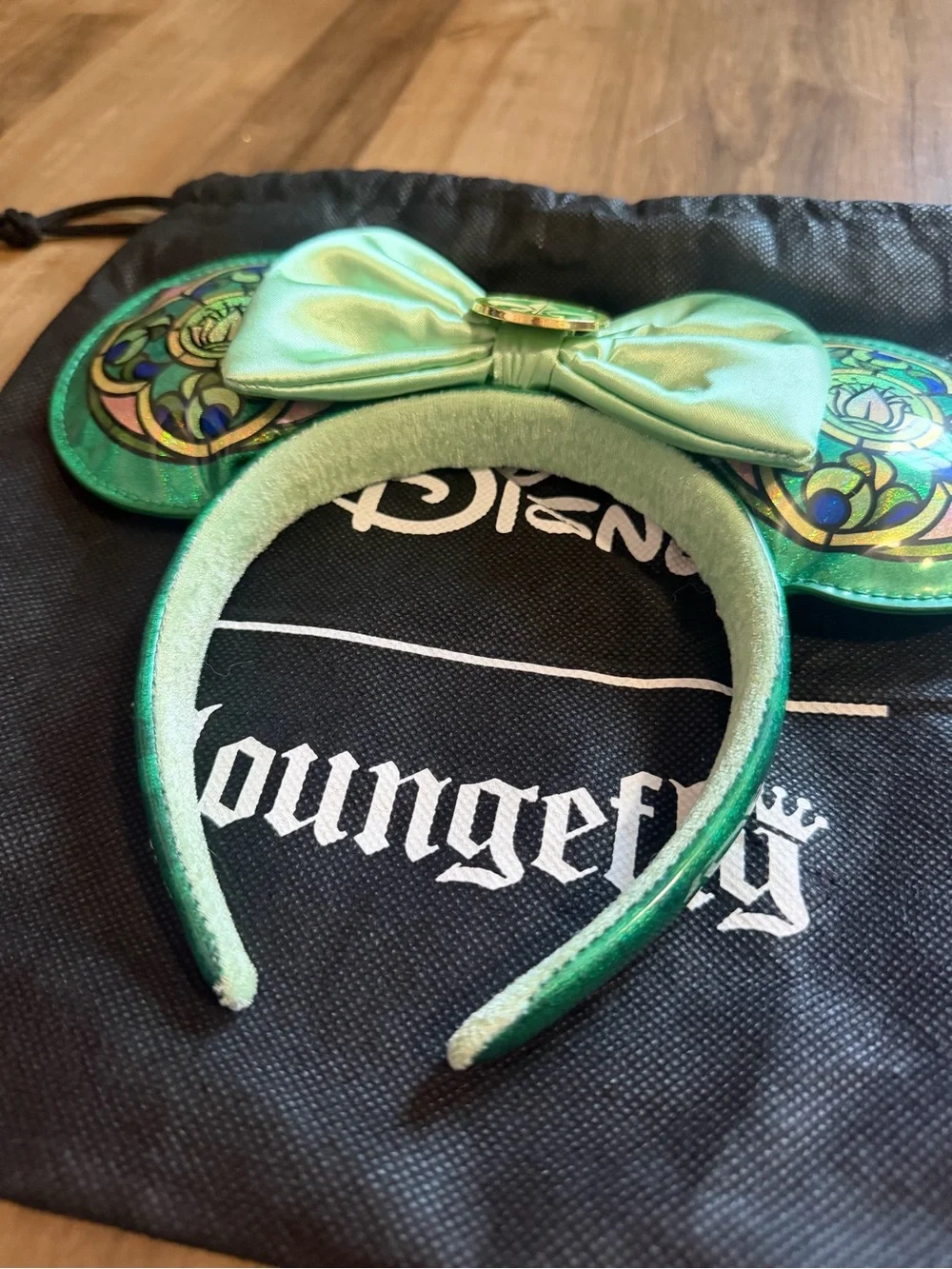Disney Loungefly Stain glass Tiana Minnie Ear Headband